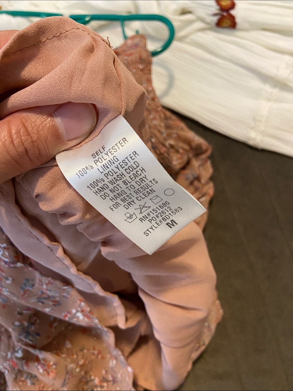 Storia Peach Floral Smocked Mini Dress - Picture 5 of 5